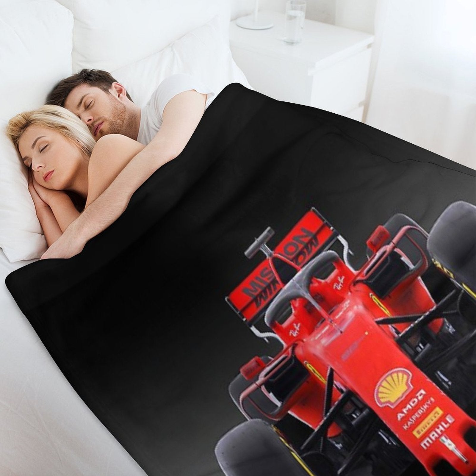 Ferrari F1 Formula 1 (#219) Easy Care Throw Blanket