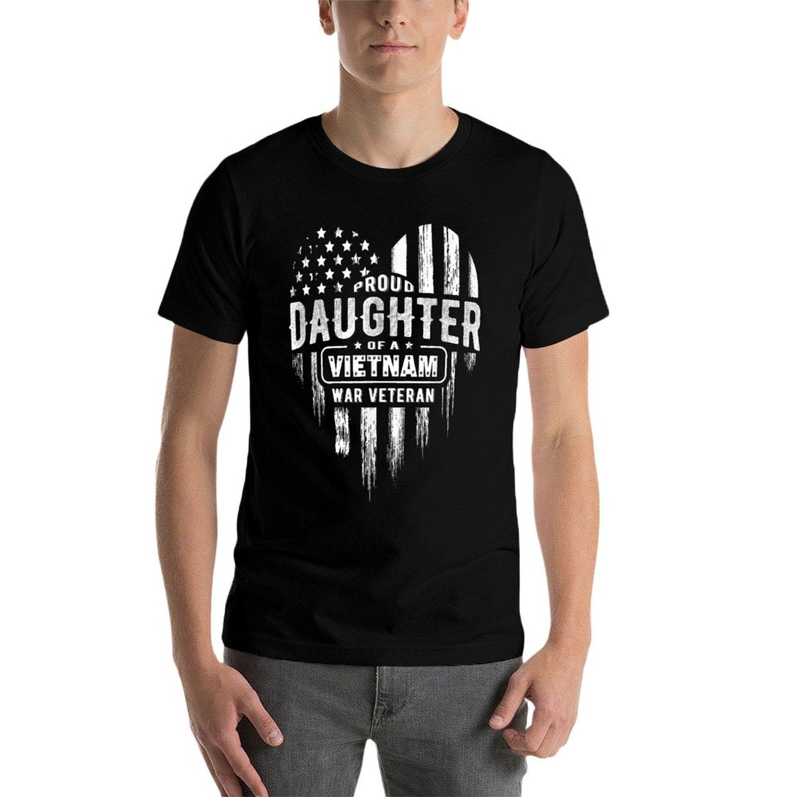 Proud Daughter Vietnam Vet Dad Veterans Day American for Women Girls Kids Men  Odor-resistant T-Shirt