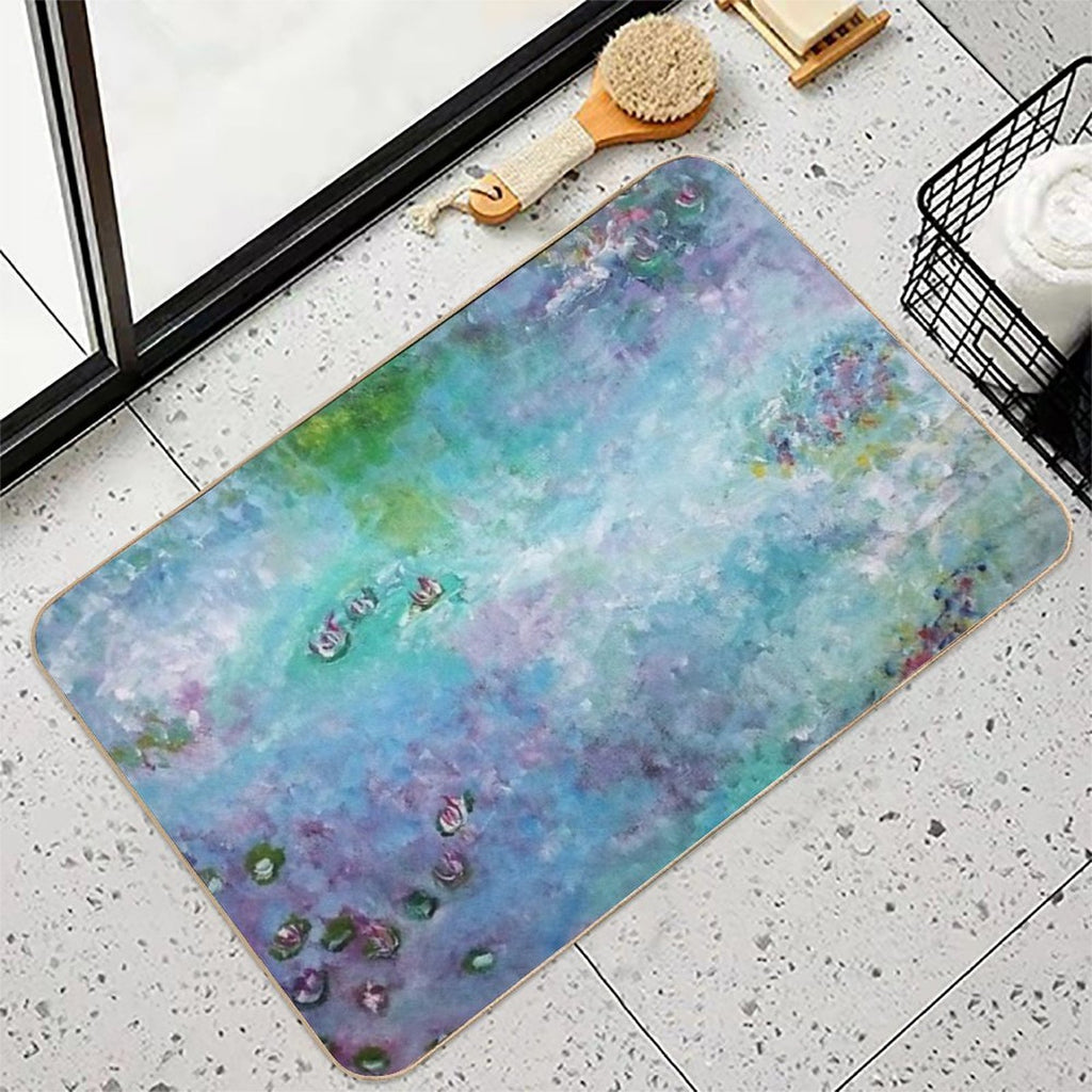 Water Lilies  Easy Maintenance Bath Mat