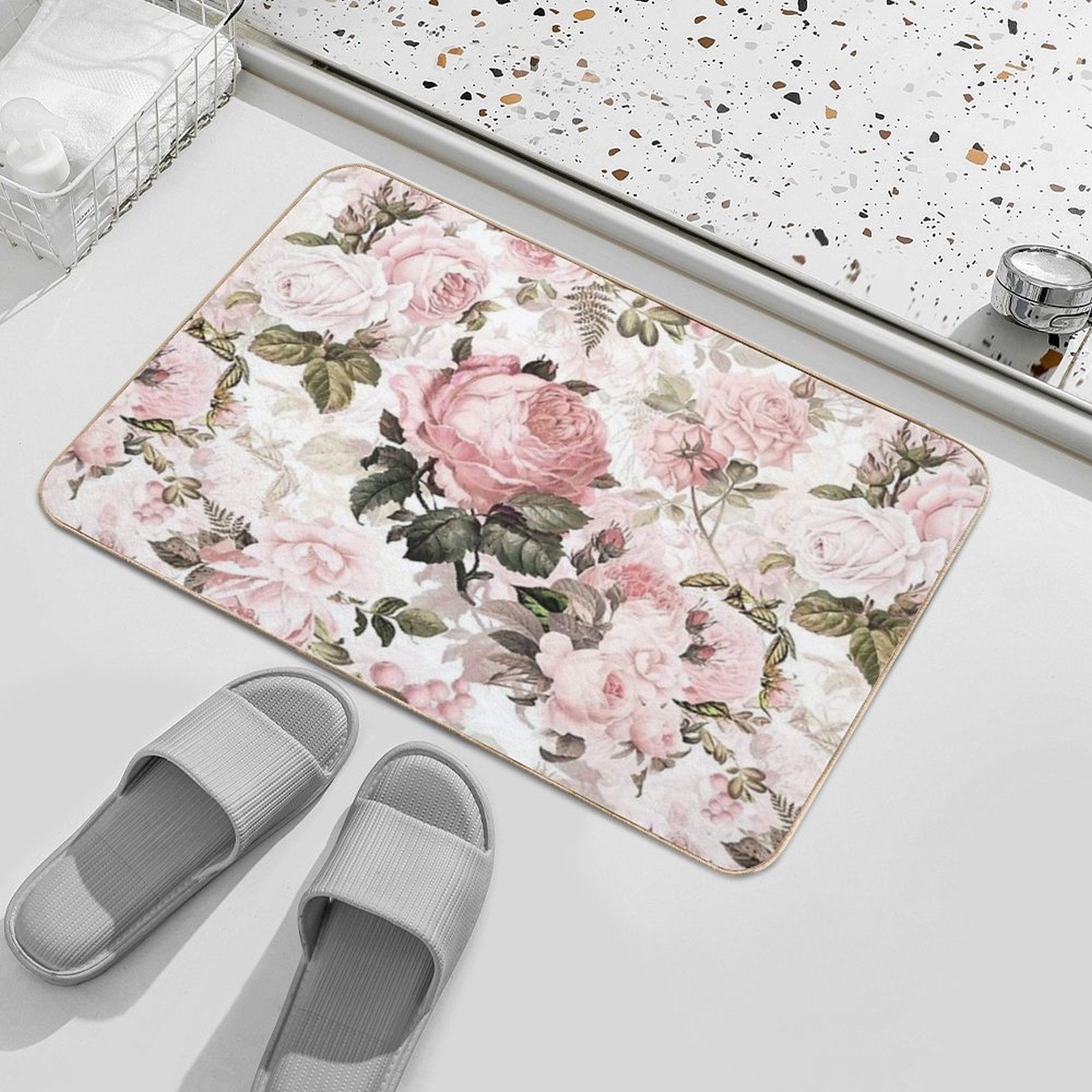 Roses  Odorless Bath Mat