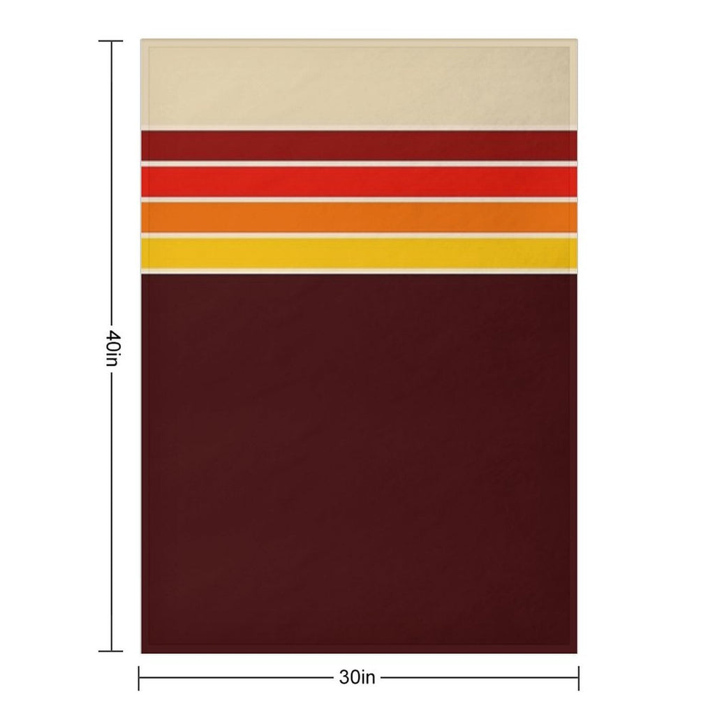 70s Vintage Retro Stripes All-season Throw Blanket