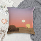 Tatooine Sunset Soft Hidden Zipper Throw Pillow