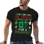 Oh This Calls for A Spreadsheet Christmas Sweater Excel  Graphic-printed T-Shirt
