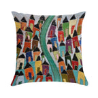 Village of Cinque Terre Soft Fade-Resistant Throw Pillow