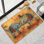 Vintage Elephants  Long-Lasting Bath Mat