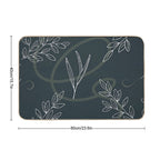 Leaves A Swirl Pattern Dusky Blue  Versatile Bath Mat