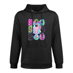 Funny Cute Boo Ghost Spooky Season Glow in Halloween Night Casual Wear Hoodie