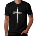 Graphic Christian Cross Jesus Christ Men Women Blessed  Tagless Design T-Shirt