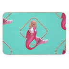 Love Is Like A Mermaid  Fade-Resistant Bath Mat