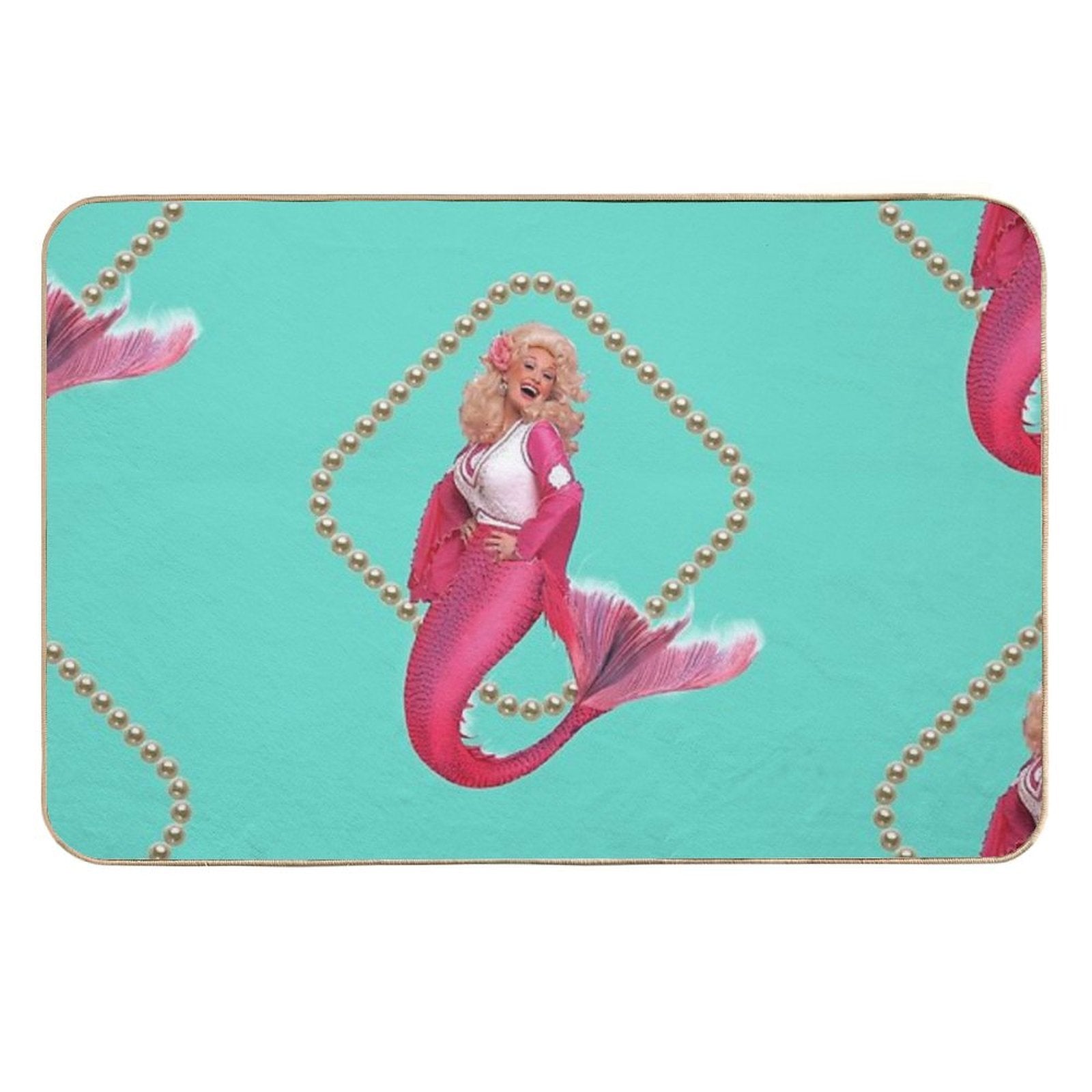 Love Is Like A Mermaid  Fade-Resistant Bath Mat