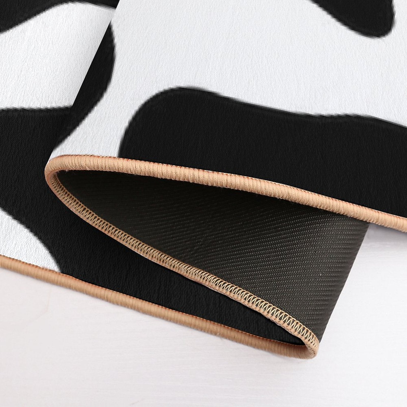 Cow Print Pattern  Black And White  Dirt-Trapping Bath Mat