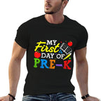 Kids First Day Of Pre-K  Fade-proof Color T-Shirt