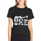 Uke - Ukulele Player Ukulelist Music Guitarist  Cotton T-Shirt