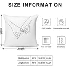 Pinky Swear - Line Art Soft High-Density Material Throw Pillow