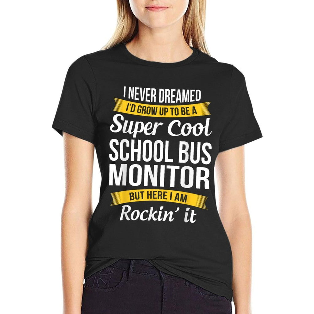 School Bus Monitor Tshirt Funny Gift  Tagless Design T-Shirt