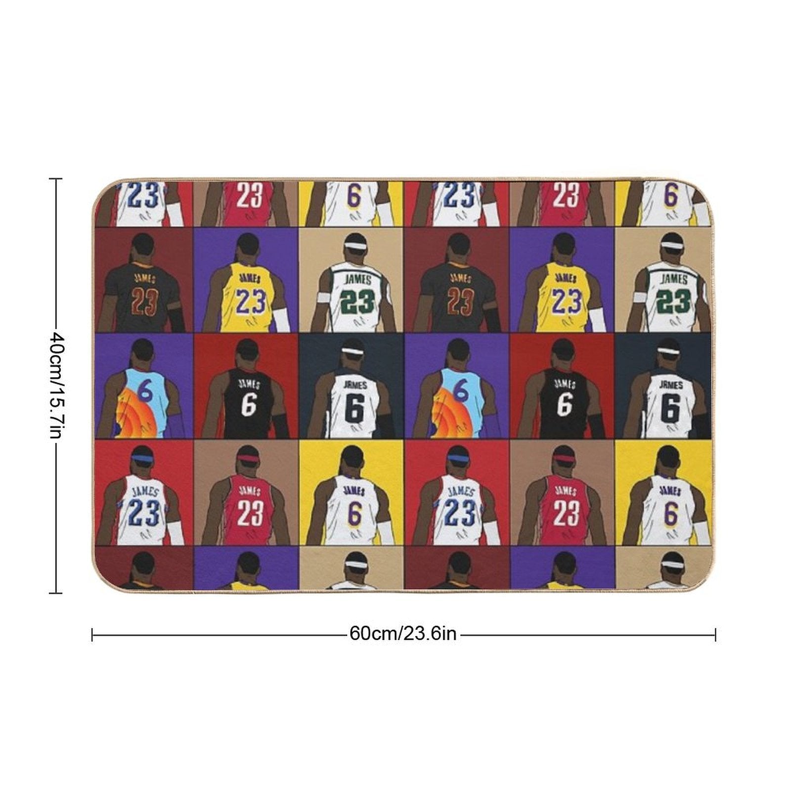 LeBron James Grid  Non-Slip Bath Mat