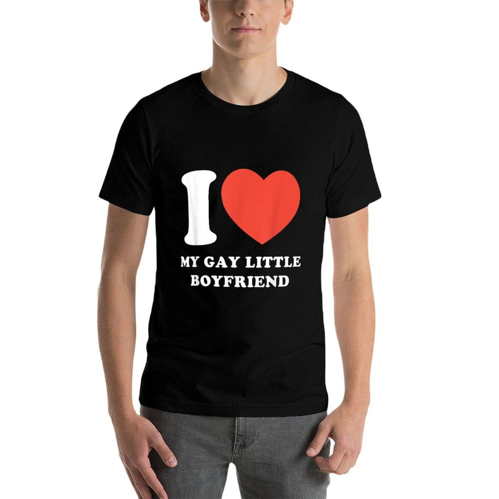 I Love My Gay Little Boyfriend Funny  Moisture-wicking T-Shirt