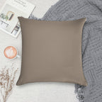Plain Neutral Shade, A Taupe Shade, Trend Forecast Nutmeg Shade. Soft Luxury Feel Throw Pillow