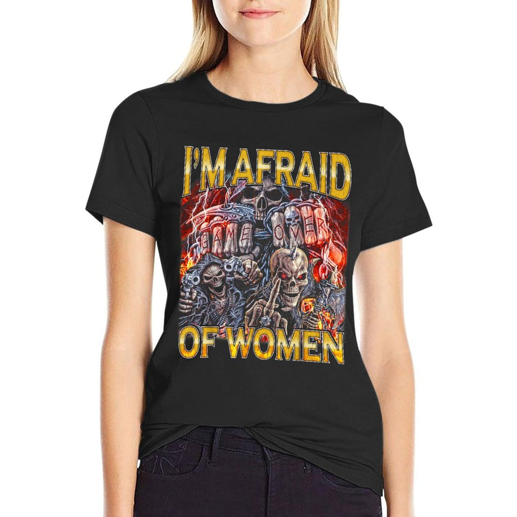 Afraid Of Women - Edgy Skeleton Bootleg Hard Skeleton Meme  Classic T-Shirt