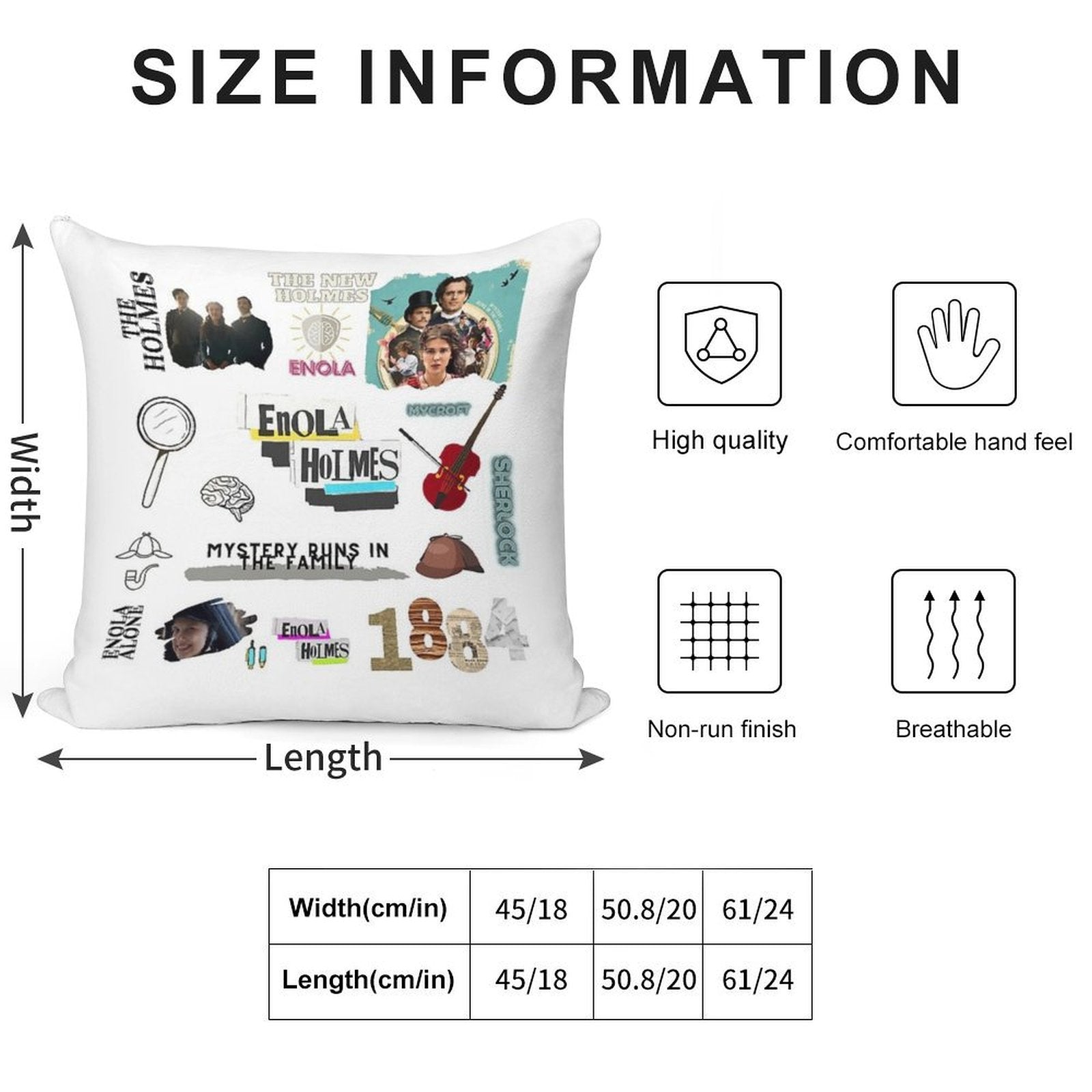 Enola Holmes Soft Style Accent Throw Pillow