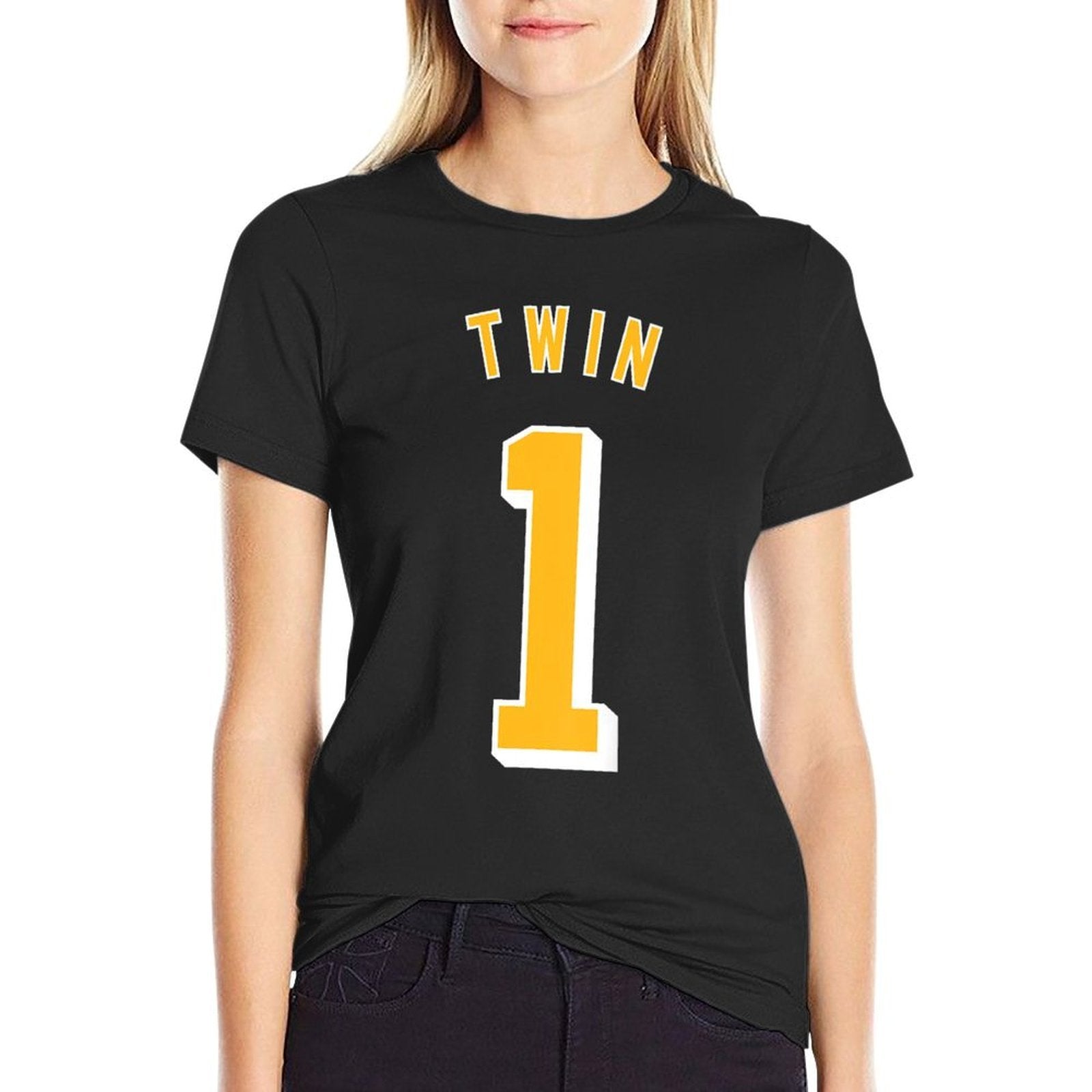 TWIN 1 And TWIN 2 Shirts Matching Adult  Kids Jersey Funny  Relaxed-fit T-Shirt