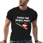 Funny Ugly Christmas Sweater Party Idea Fixed The Newel Post  Wrinkle-resistant T-Shirt