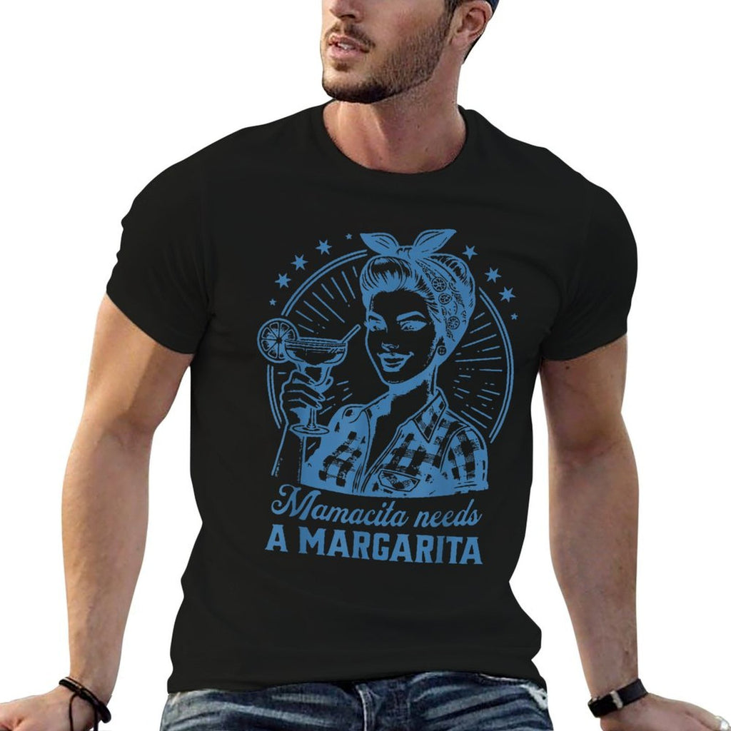 Mamacita Needs A Margarita Funny Drinking Mom Vintage Women  Durable T-Shirt