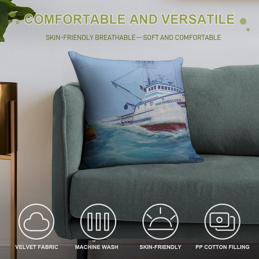 FV Northwestern Soft Durable Construction Throw Pillow