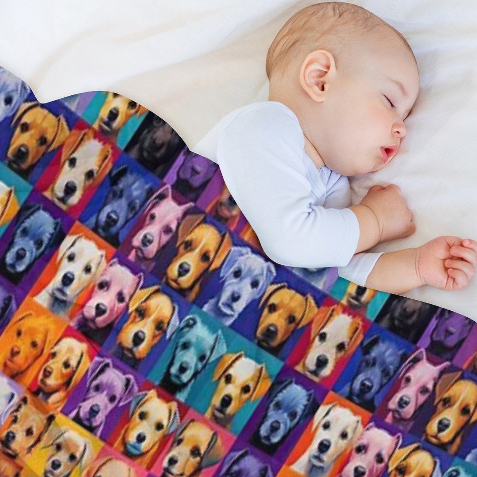Dogs Pattern Anti-pilling Throw Blanket