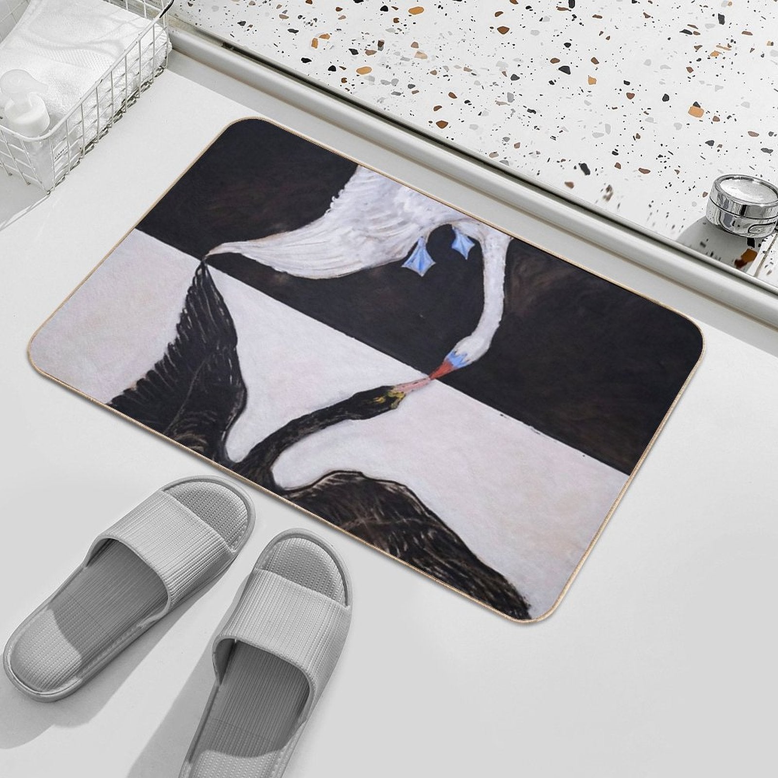 Hilma Af Klint The Swan, No. 01, Group IX-SUW  Absorbent Bath Mat
