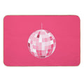 Hot Pink Disco Ball. Mirrorball  Repositionable Bath Mat