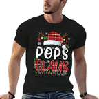 Pops Claus Christmas Lights Pajama Family Matching  Lightweight T-Shirt