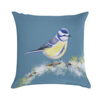 Bluetit Soft Decorative Cover Throw Pillow