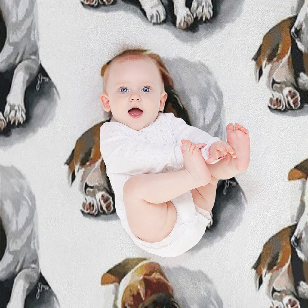 Beagles - Digital Quick-dry Throw Blanket