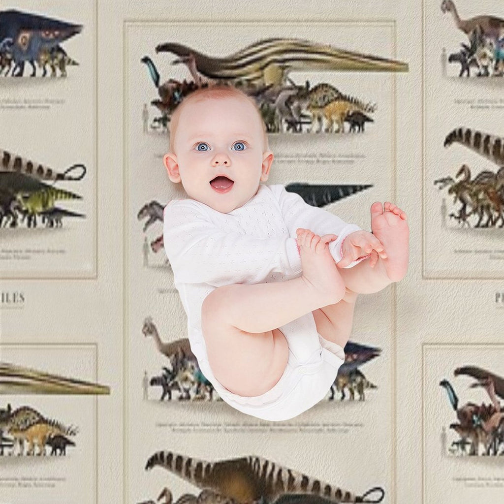 Prehistoric Reptiles Size Chart Anti-pilling Throw Blanket