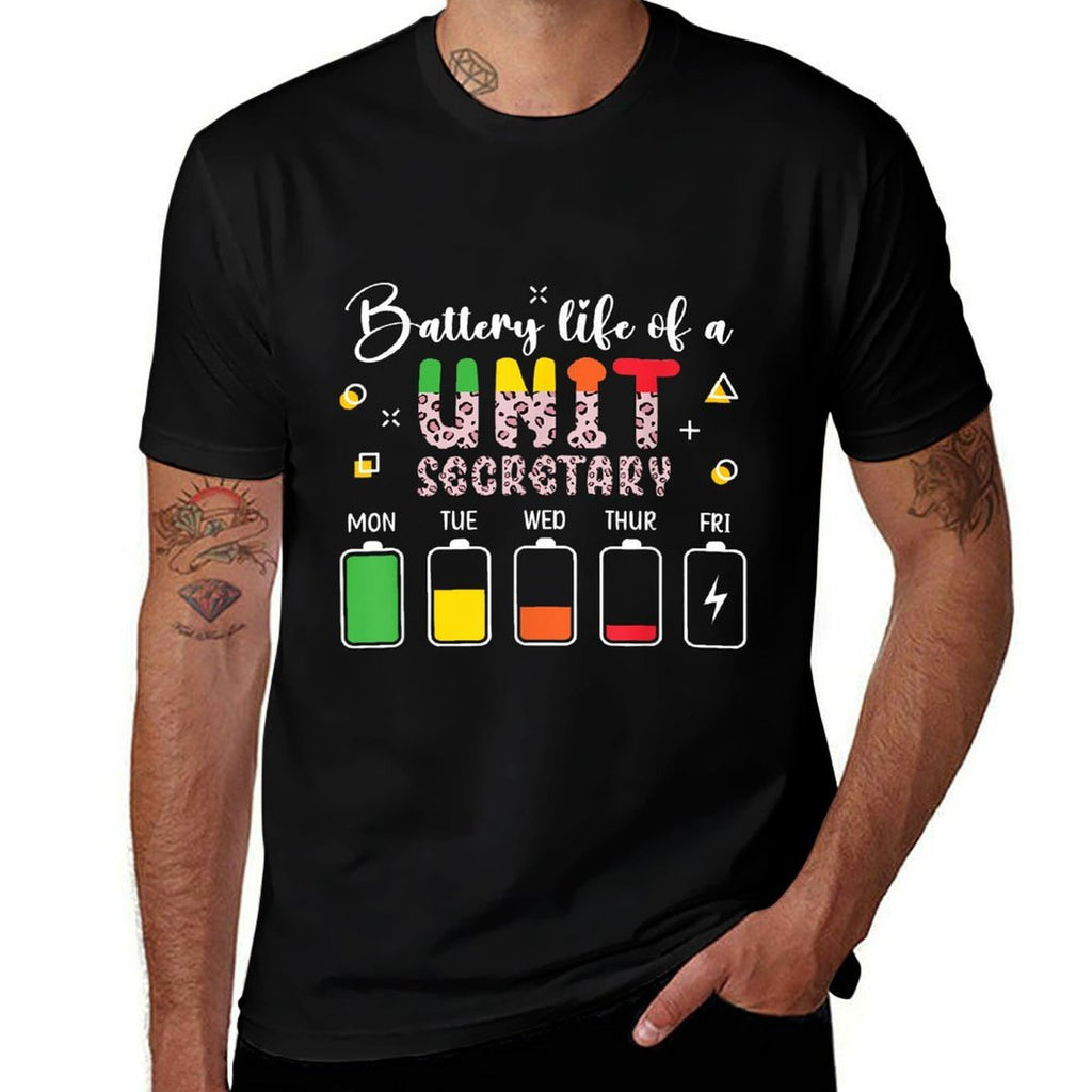 Battery Life Of A Unit Secretary Funny Unit Secretaries  Polyester Blend T-Shirt