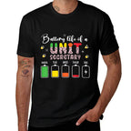 Battery Life Of A Unit Secretary Funny Unit Secretaries  Polyester Blend T-Shirt