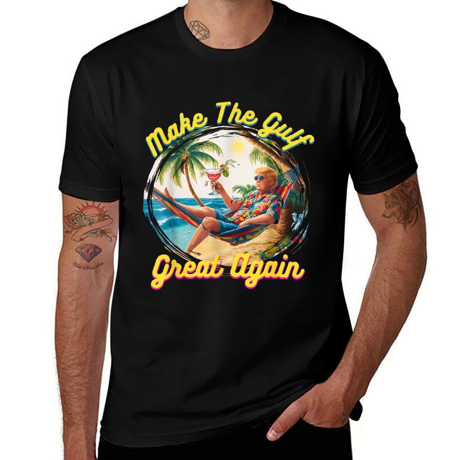 Funny Trump Make The Gulf Great Trump Merchandise  Vintage-inspired T-Shirt