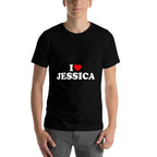 I Love Jessica - Heart  Stretchy T-Shirt