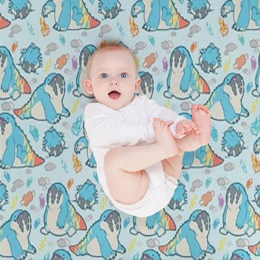 Dodogama Party Pattern (Pastel Blue) Eco-conscious Throw Blanket