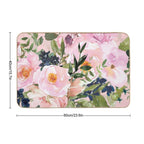 Spring, Floral Watercolor, Pink Rose Bouquet  Versatile Bath Mat