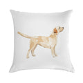 Yellow Lab Silhouette Watercolor Soft Anti-Pilling Throw Pillow