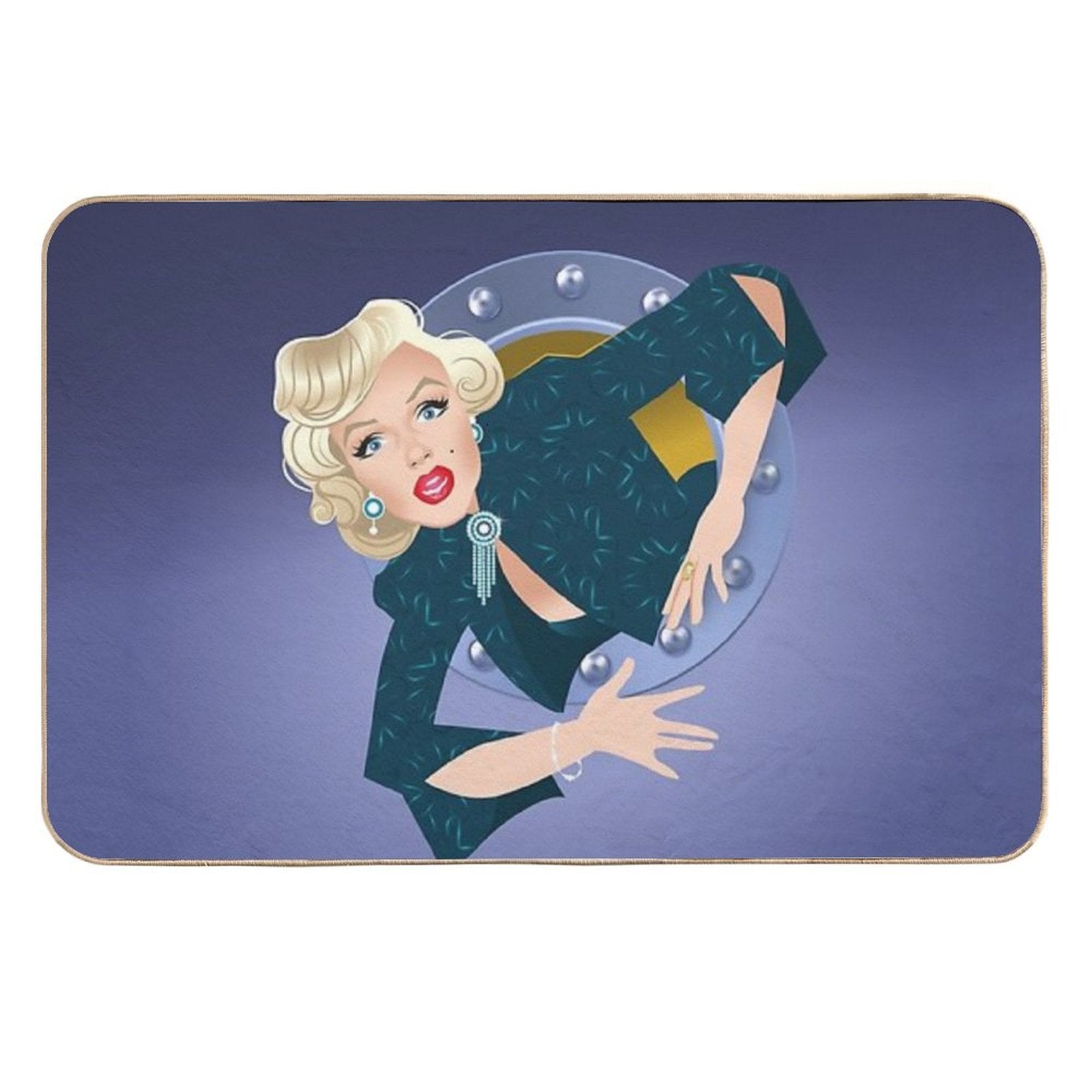 Lorelei Stuck in A Porthole  Multi-Purpose Bath Mat