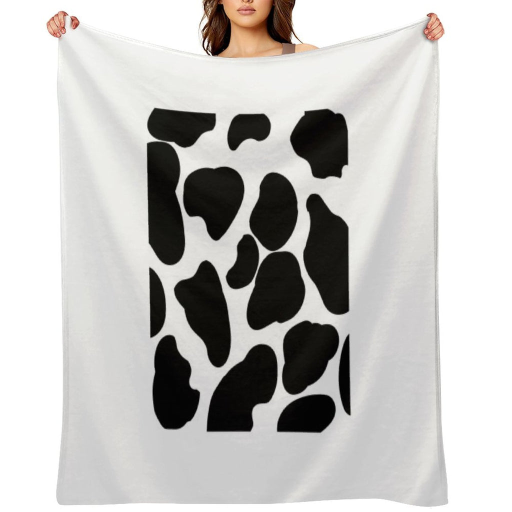 Cow Print Pattern Plush Throw Blanket