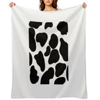 Cow Print Pattern Plush Throw Blanket