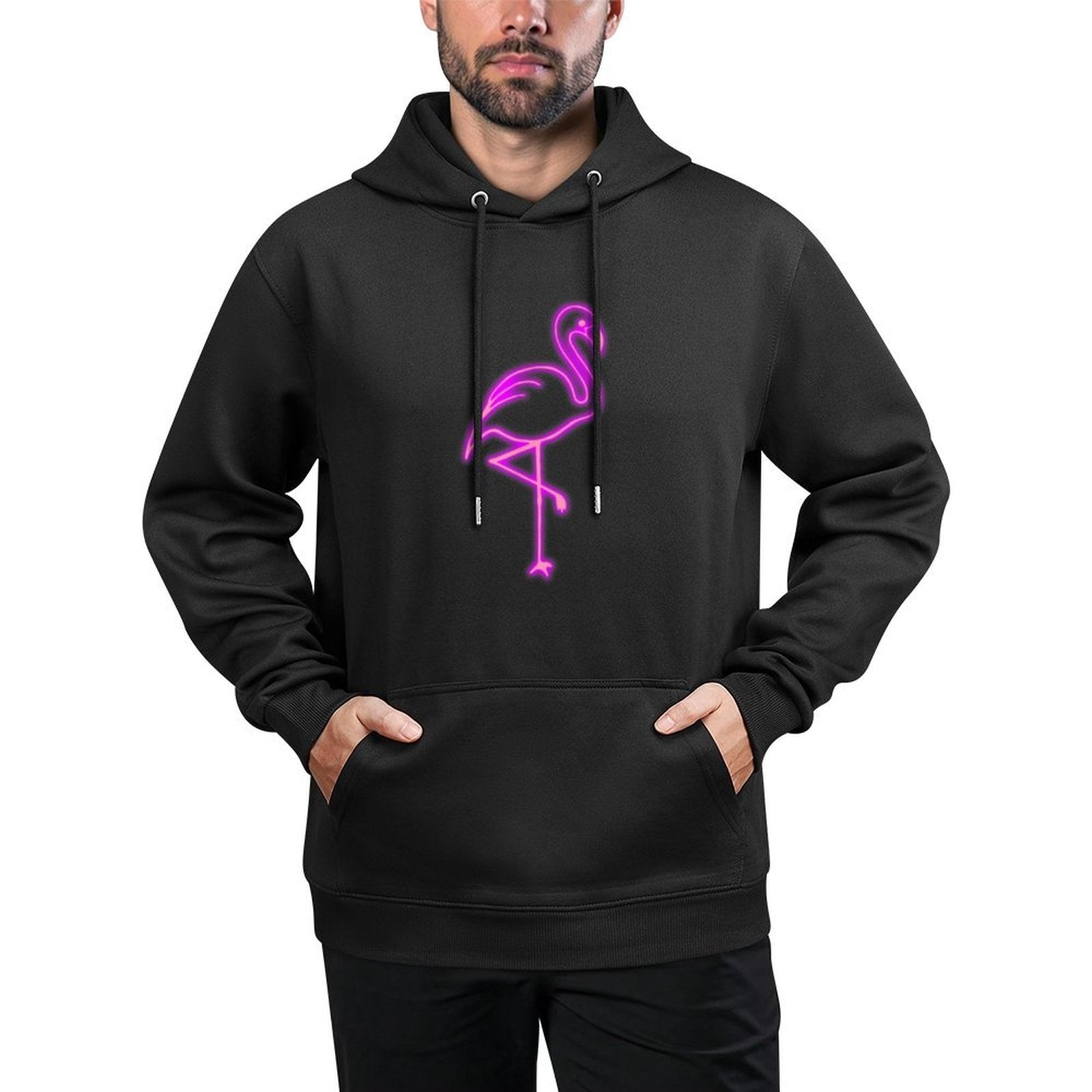 Pink Flamingo Neon Easy Care Hoodie