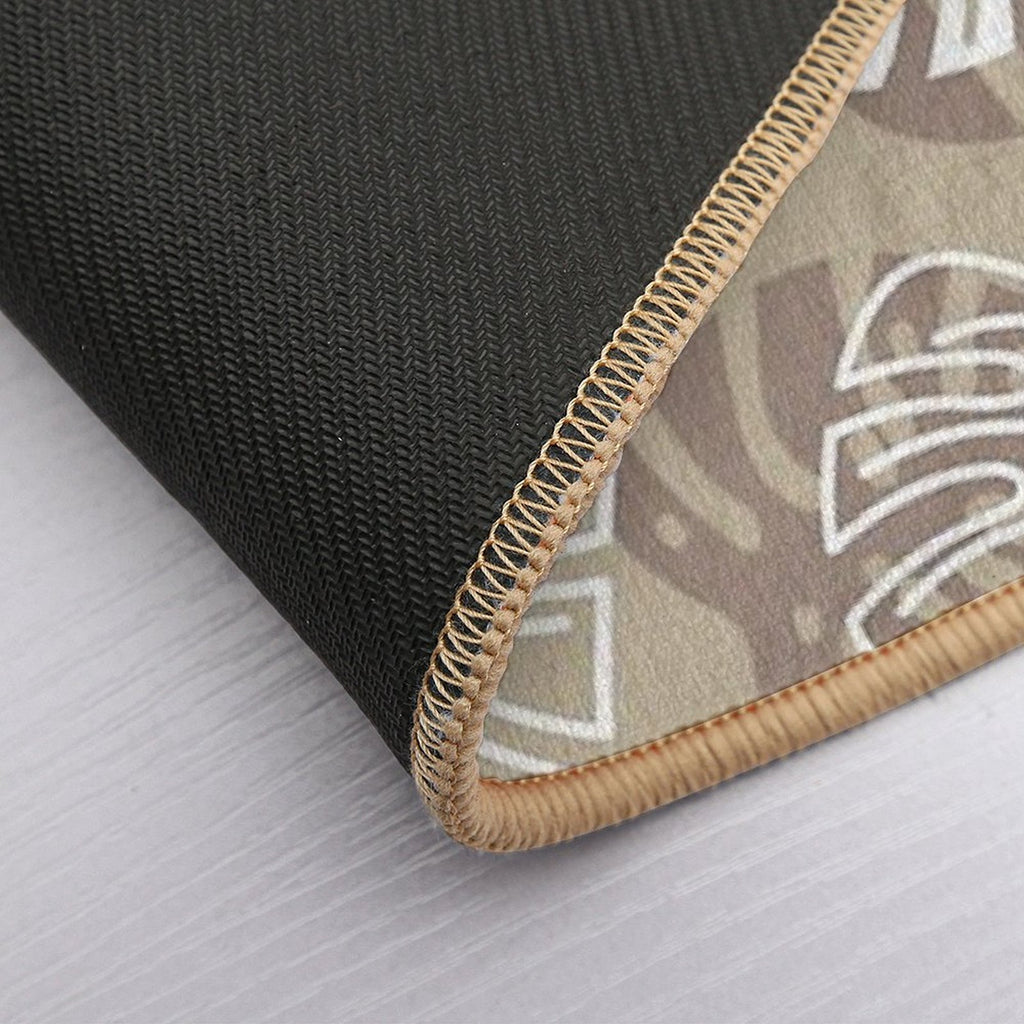 Sand Tropical Leaves  Slip-Resistant Bath Mat