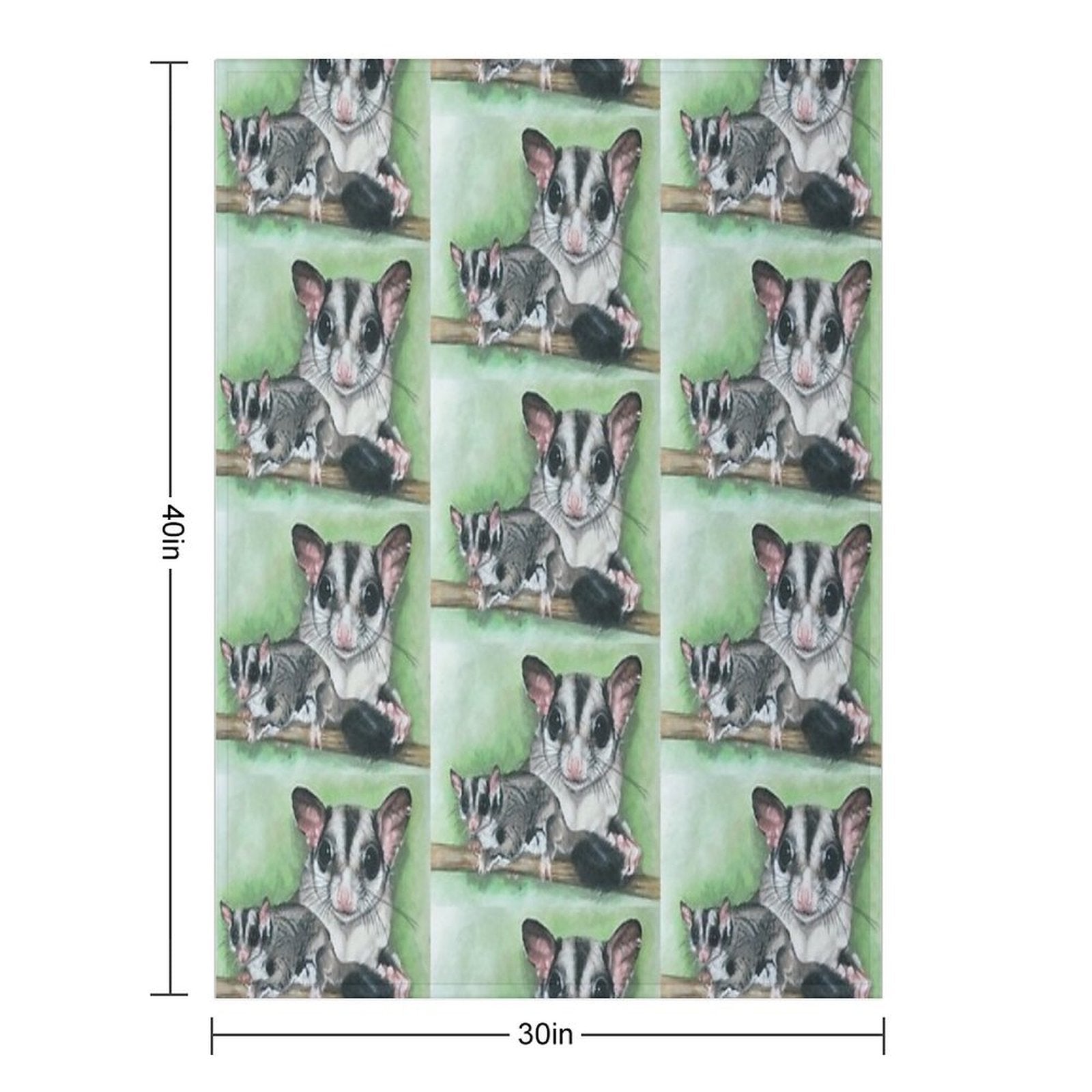 Sugar Glider Wrinkle-free Throw Blanket