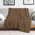 Ditzy Diamonds Brown Lightweight Throw Blanket