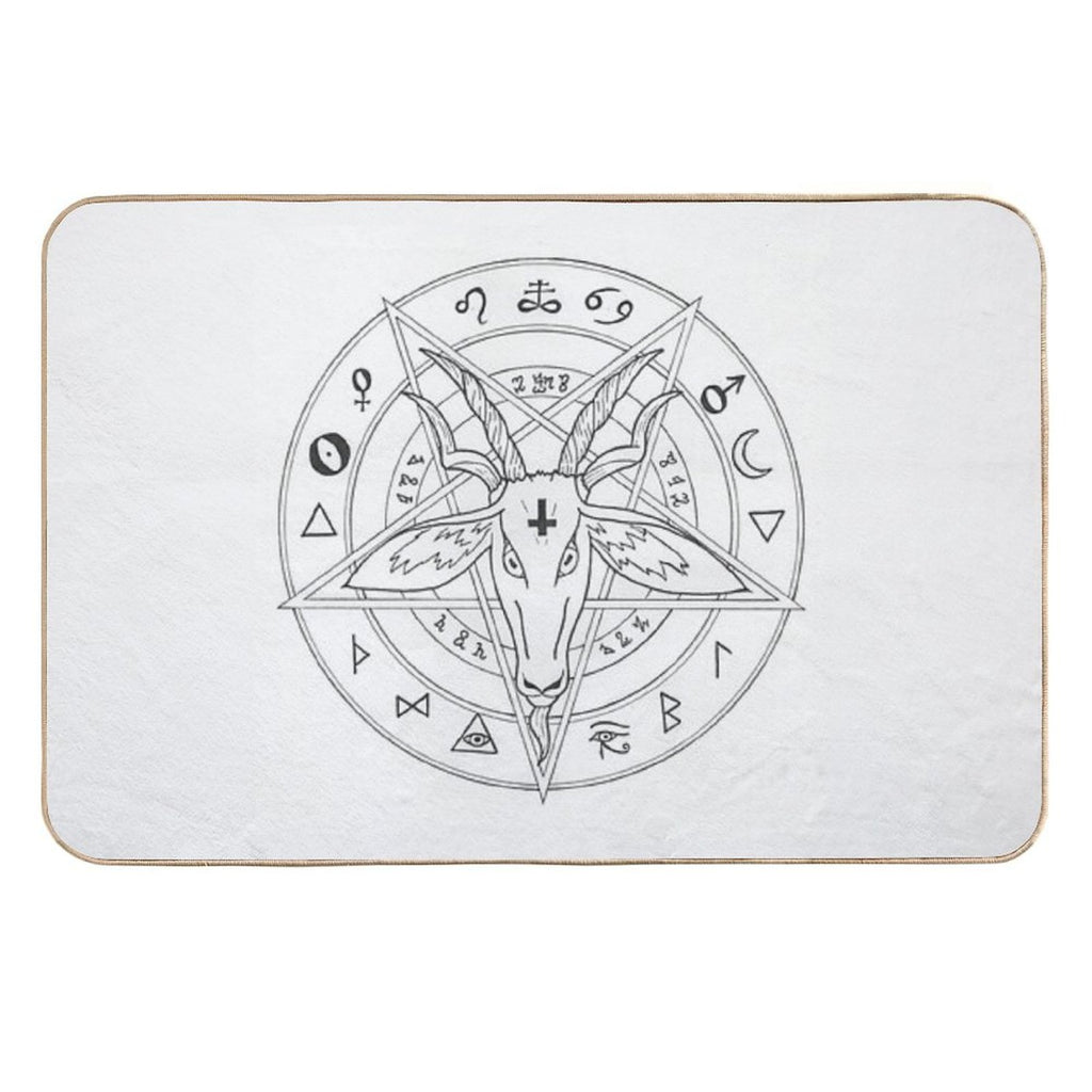 Goat Head Mandala  Dirt-Trapping Bath Mat